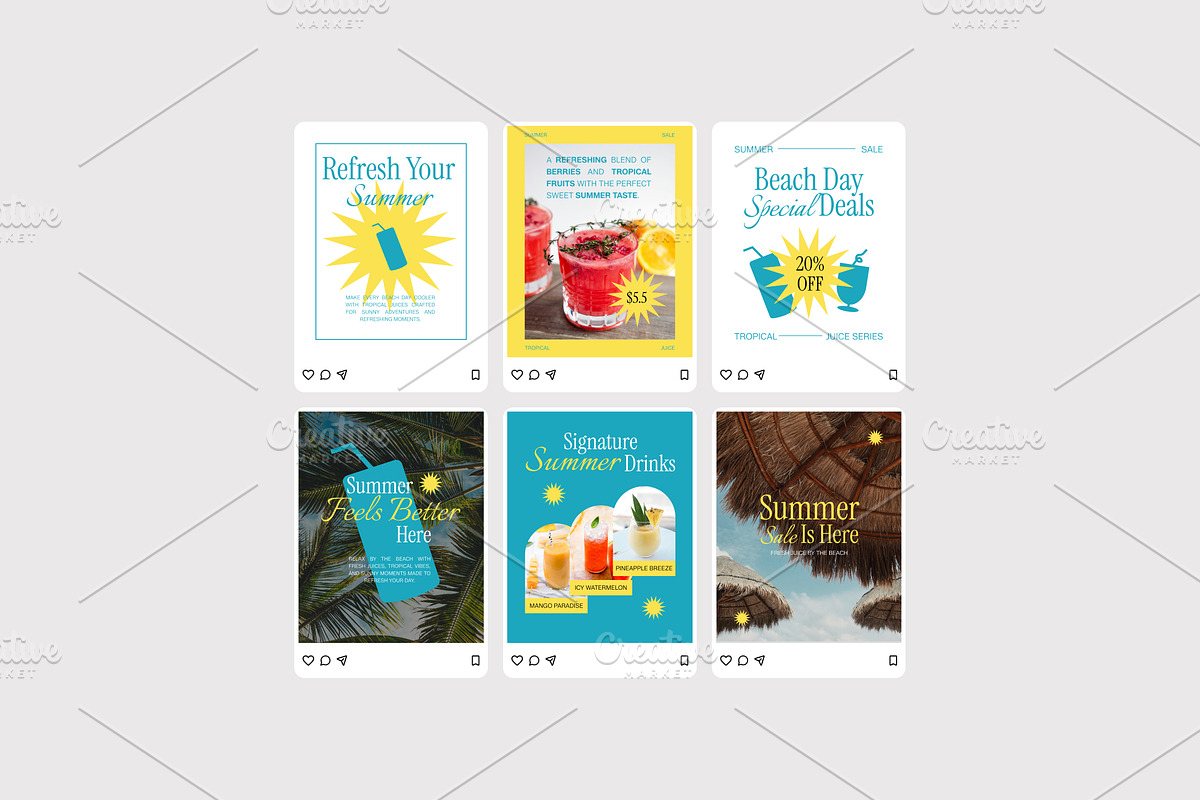 Summer Juice Sale - Instagram Post, a Social Media Template by Izdihaar_Studio (Photo 4 of 4)