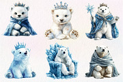 Christmas Polar Bear Clipart, an Illustration by Dream Creation (Thumbnail 3 of 6)