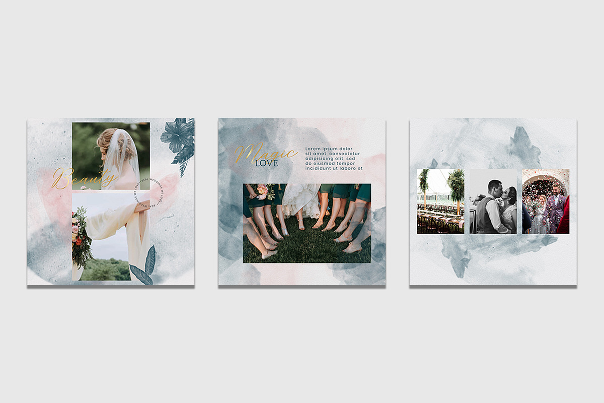 Aesthetic Watercolor Wedding IG, a Social Media Template by Azruca (Photo 8 of 9)