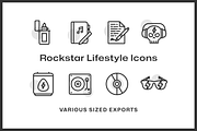 36 Rockstar Lifestyle Icons, an Outline Icon by Furnace (Thumbnail 3 of 4)