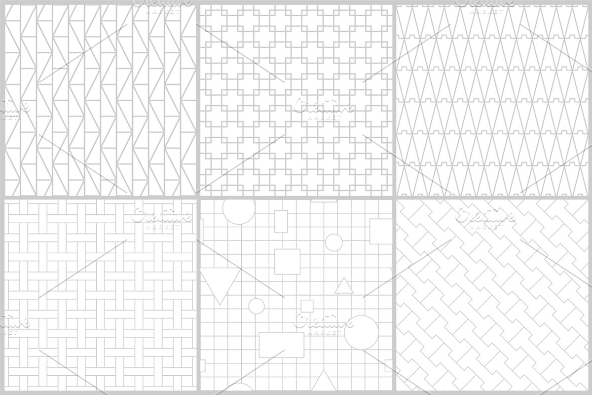 Geometric seamless symmetry patterns, a Pattern Graphic by ExpressShop