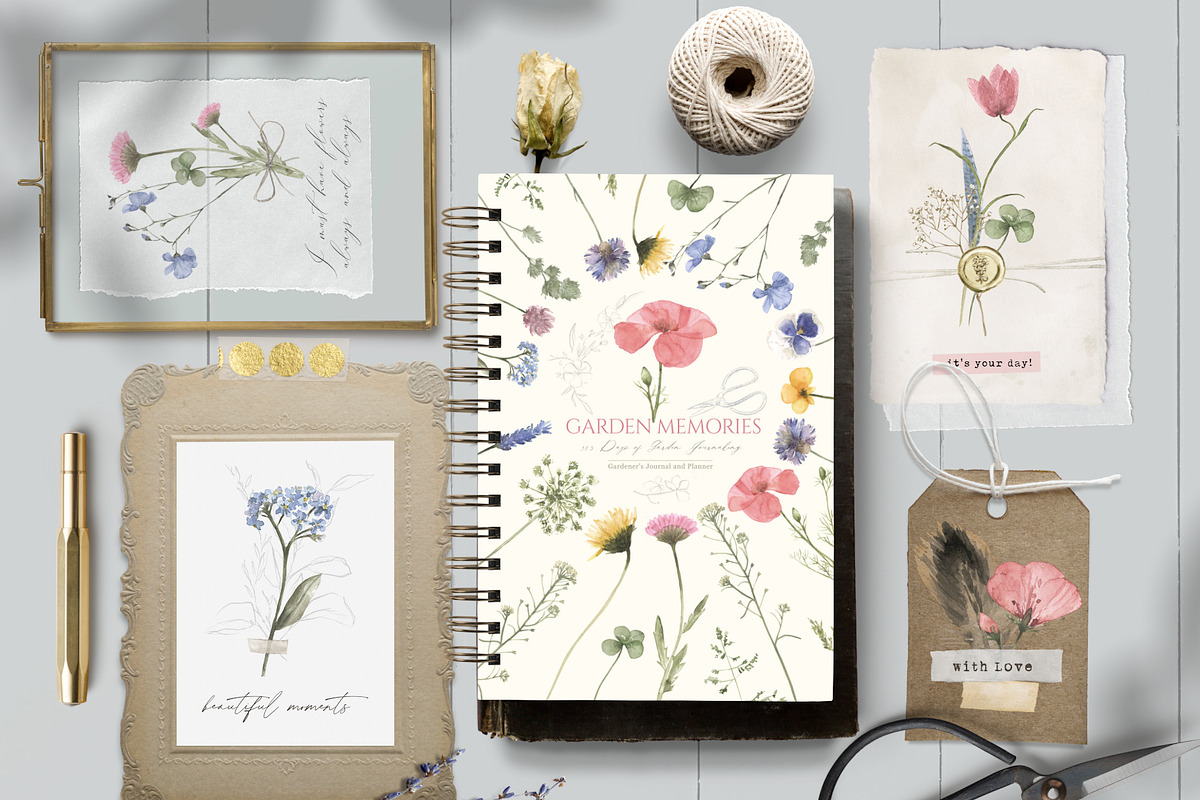 pressed floral watercolor collection, an Illustration by beehouse studio (Photo 8 of 9)