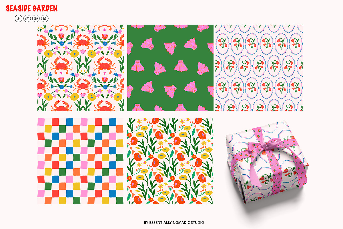 Seaside Garden Summer Patterns, a Pattern Graphic by Essentially Nomadic (Photo 5 of 11)