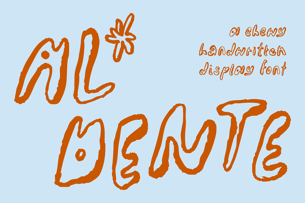 Al Dente Display Font, a Handwritten Font by Studio Ludis (Photo 1 of 5)