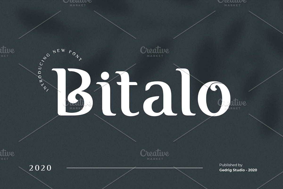 Bitalo Font, a Serif Font by Davinci Sesario (Photo 1 of 3)