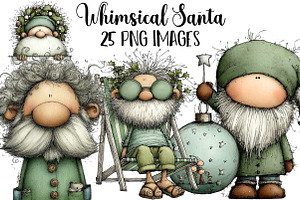 Whimsical Santa Clipart, an Illustration by DreamArtGraphic