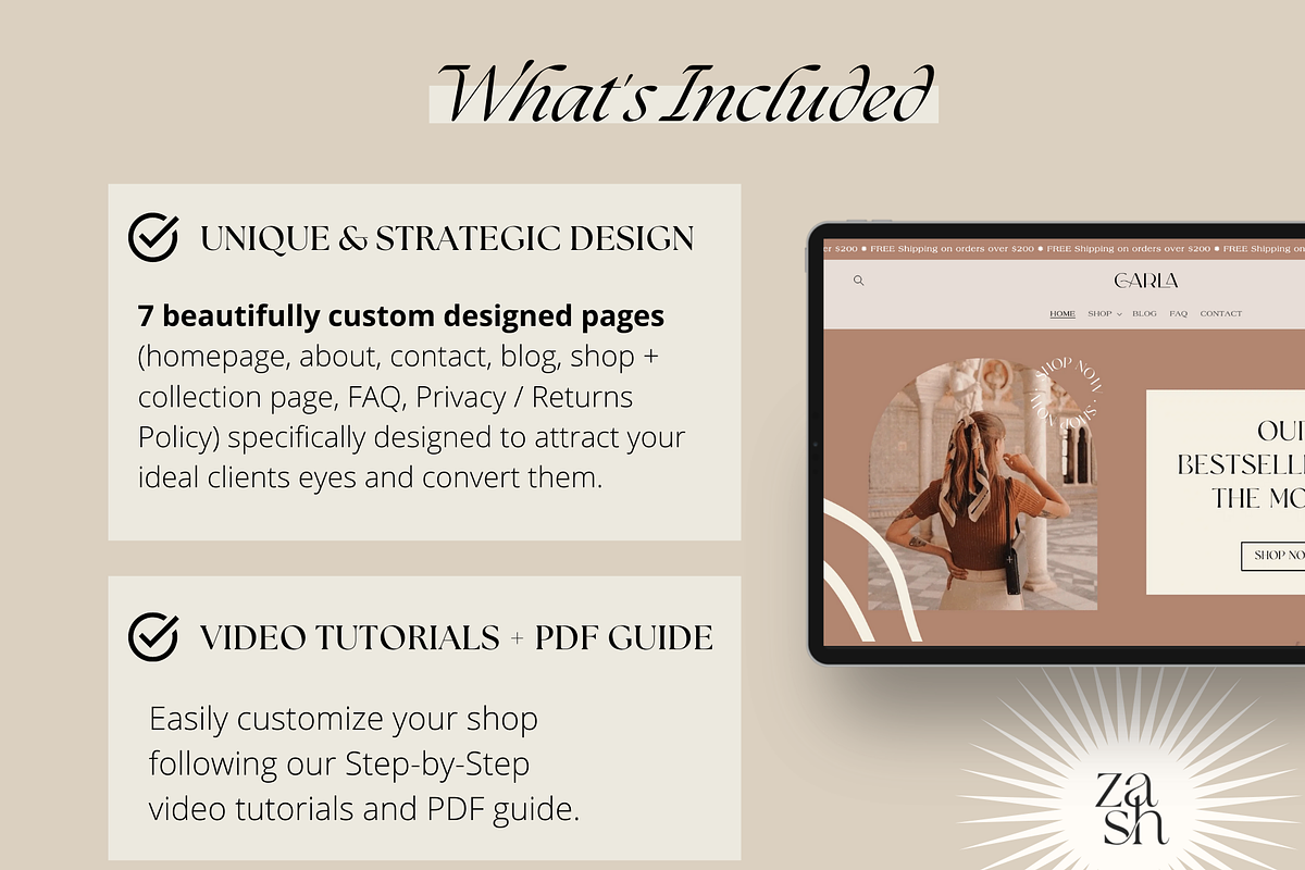 Carla - Boho Shopify Theme, a Shopify Template by Studio Zash (Photo 4 of 13)