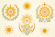 Midsummer Folk Symbols Vector Set, a Seasonal Illustration by Christine Krahl (Thumbnail 10 of 11)