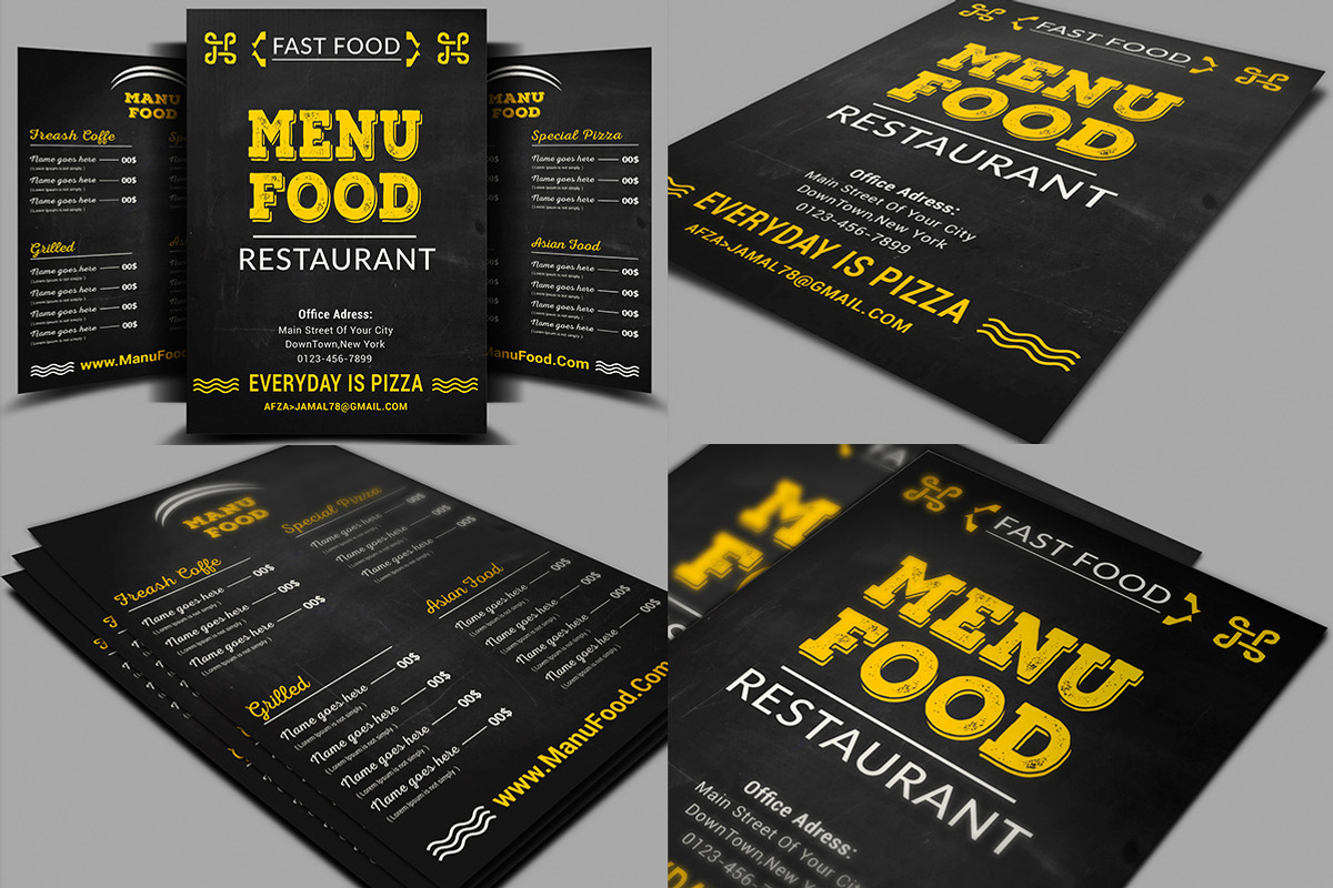 Food Menu Big Bundle, a Flyer Template by AfzaalGraphics (Photo 2 of 22)