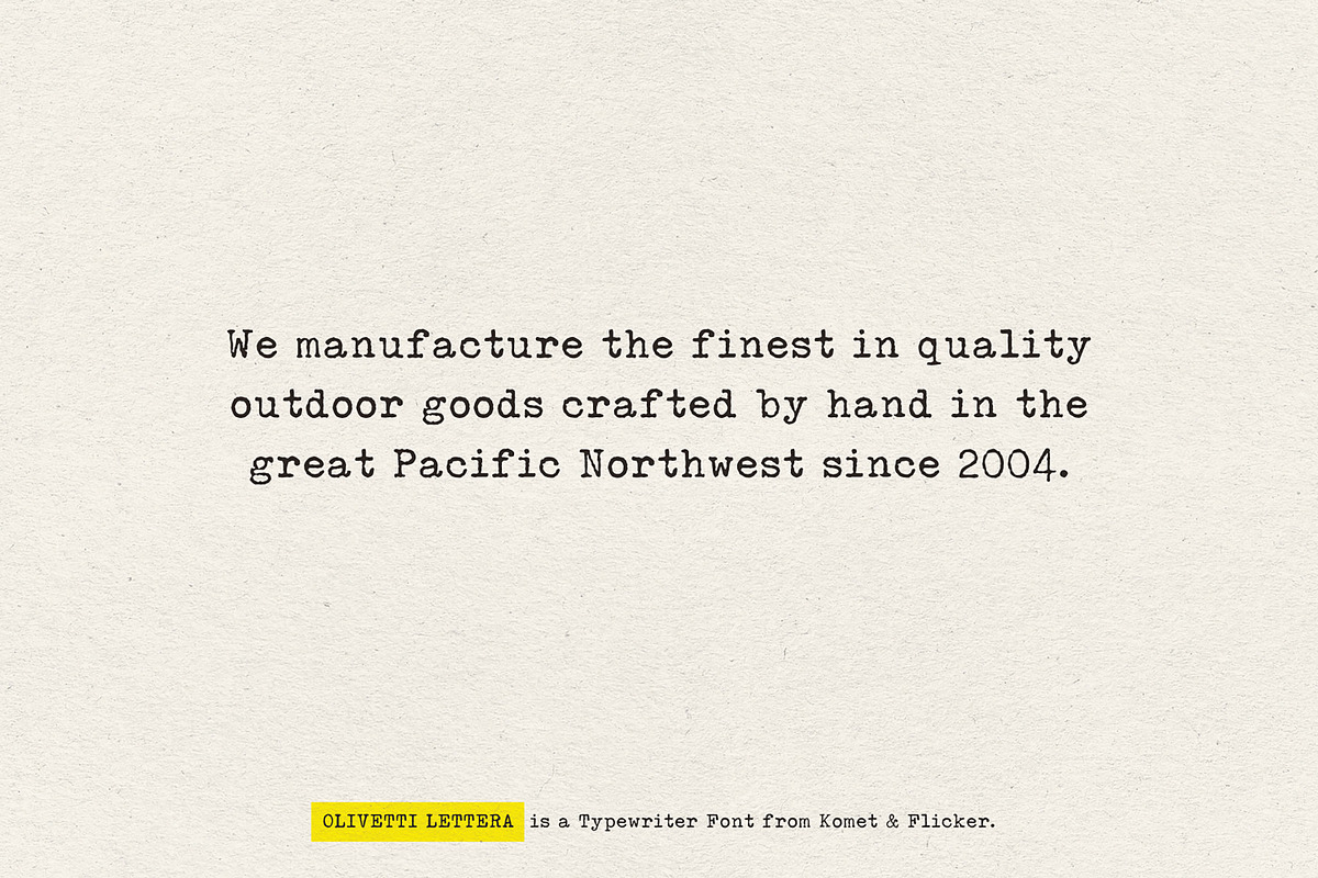 Olivetti Lettera - A Typewriter Font, a Serif Font by Komet & Flicker (Photo 8 of 13)