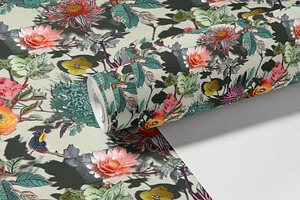 3D Floral Seamless Patterns