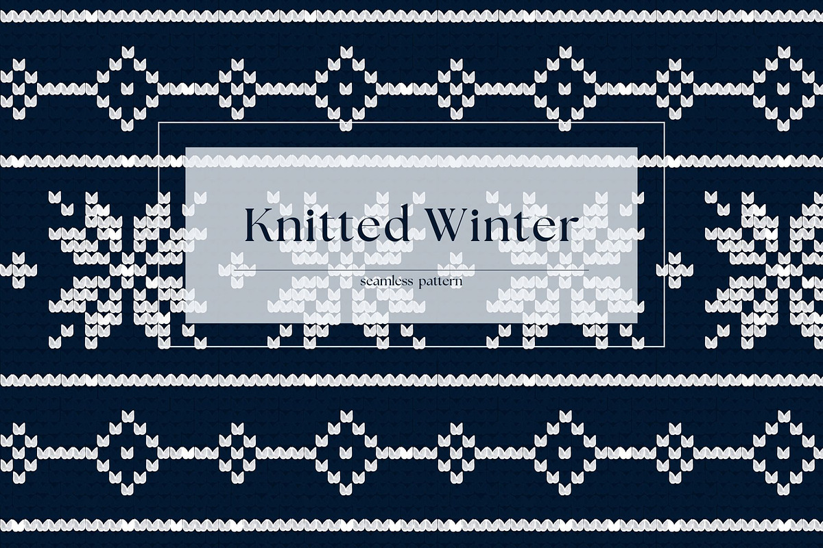 Knitted Winter Seamless Pattern, a Pattern Graphic by MouseGrey (Photo 1 of 5)