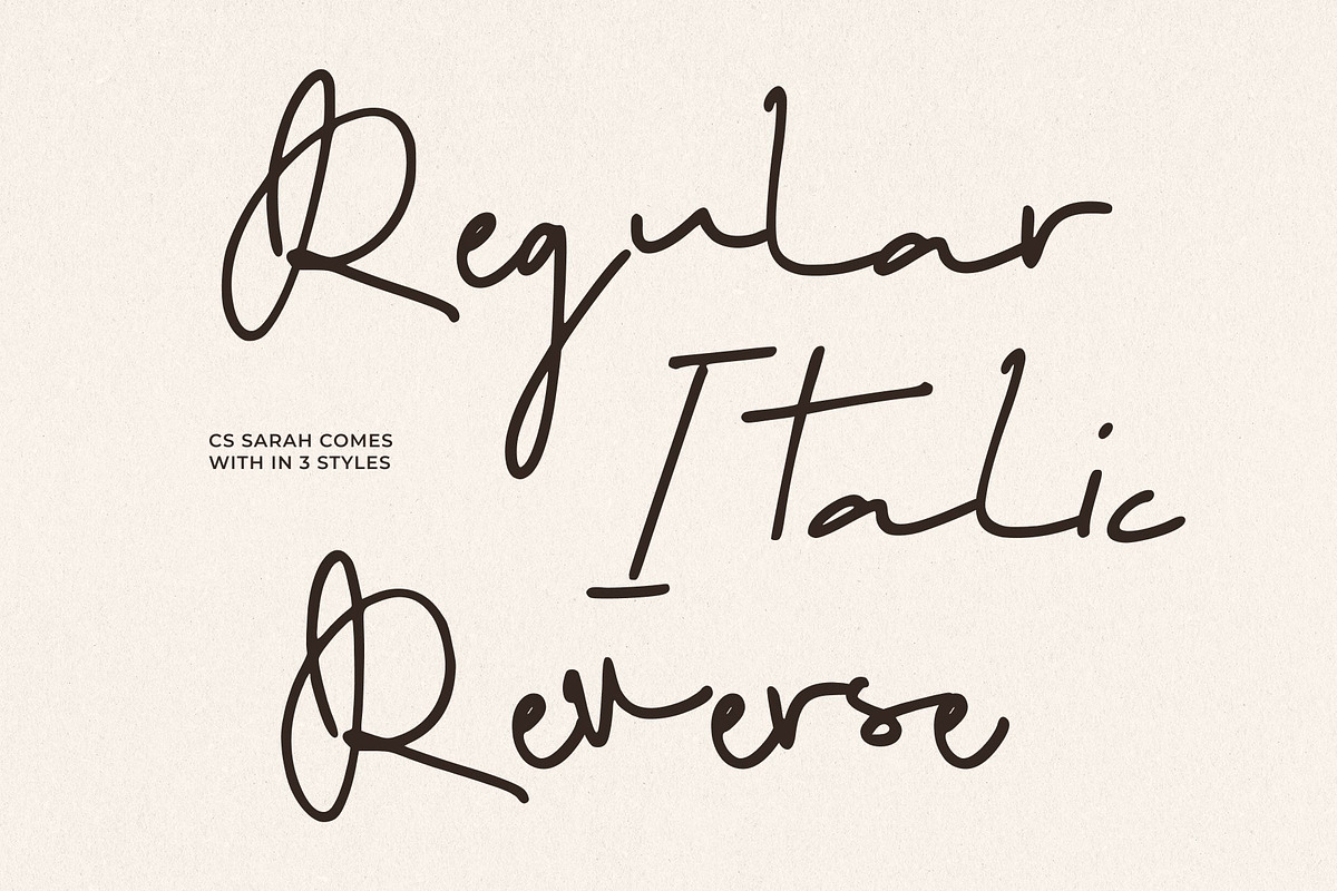 CS Sarah – Handwritten Script Font, a Script Font by Craft Supply Co. (Photo 5 of 8)