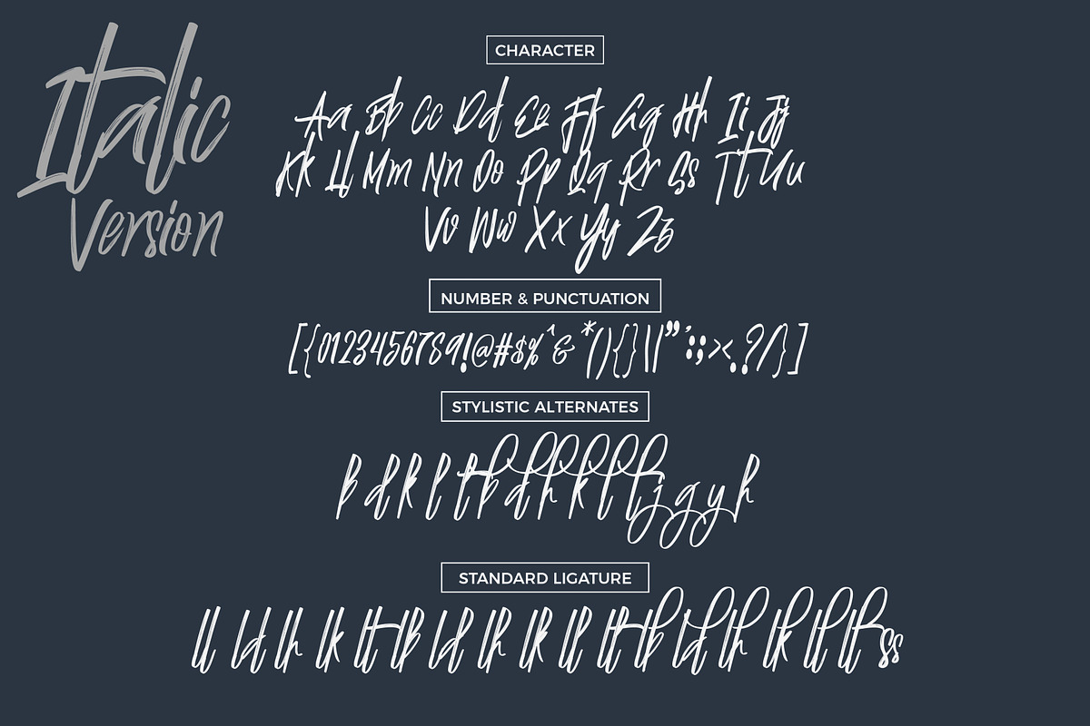 Justin Brush Font preview 7
