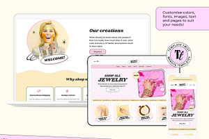 Pink Wix Shop Website Template