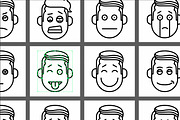 50 Emotion line icons, an Outline Icon by vladimir..lavrentev (Thumbnail 5 of 6)