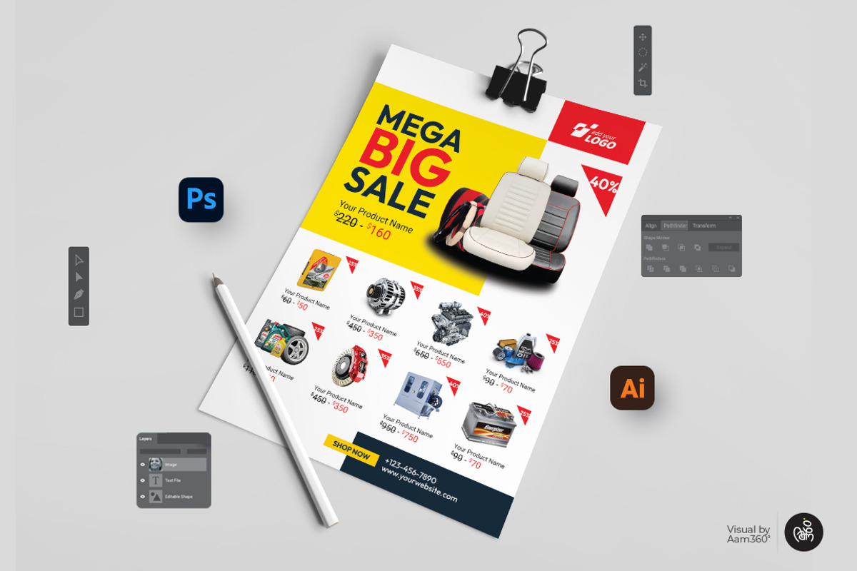 Product Promotion Flyer Template, a Flyer Template by Aam360 (Photo 3 of 3)