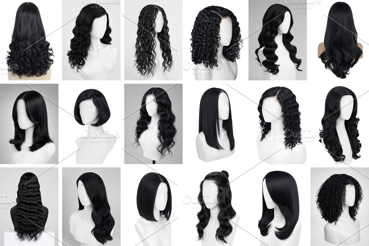 Black Hair Wig Stock Photos, a Beauty & Fashion Photo by Selenique Studio (Photo 8 of 11)