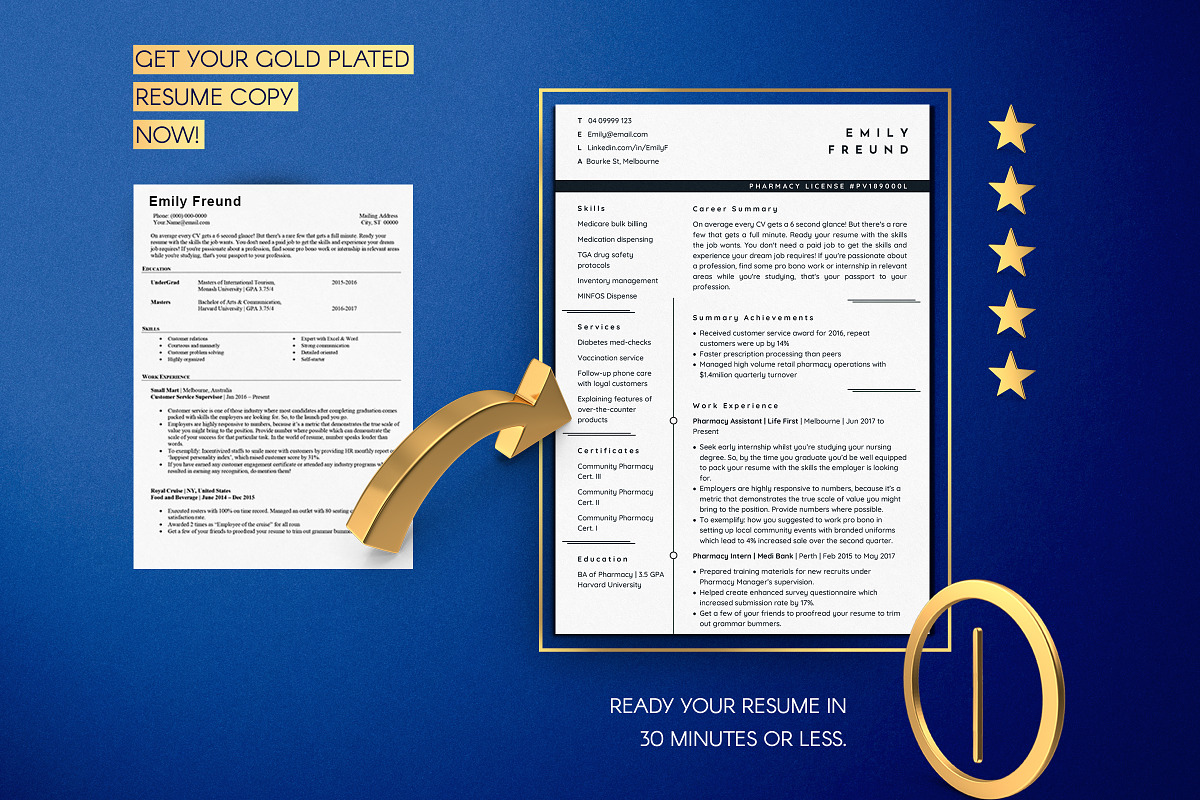 Pharmacy Resume Template Word, a Resume Template by Career Canvas (Photo 11 of 11)