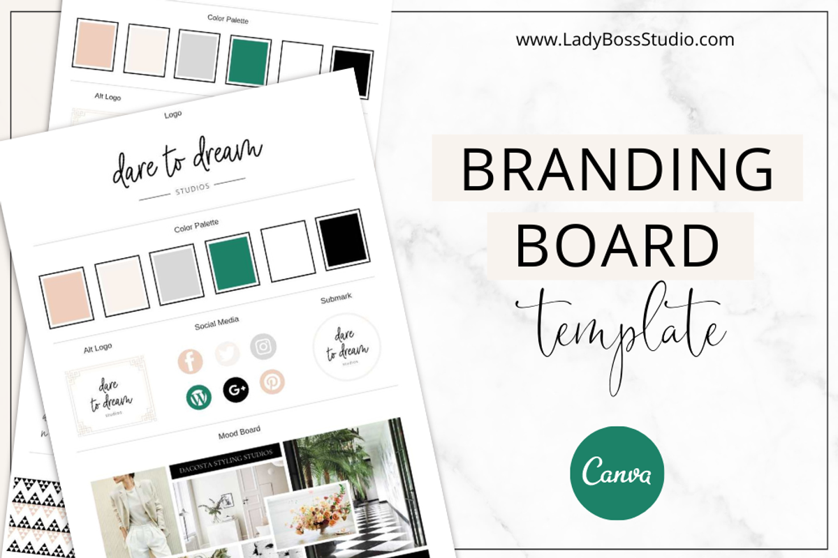 Branding Board Template Canva Fresh, a Branding & Logo Template by Lady ...
