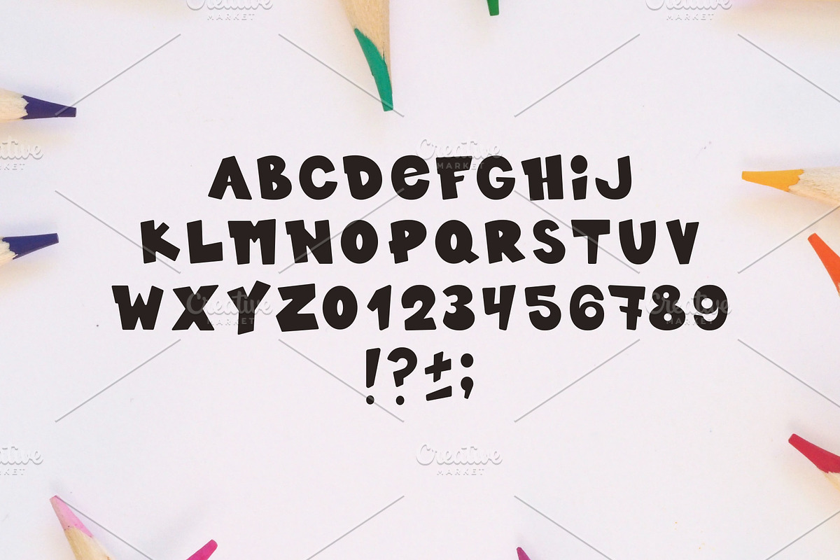 Kids font / handmade font., a Symbol Font by Nomber_86 (Photo 4 of 4)