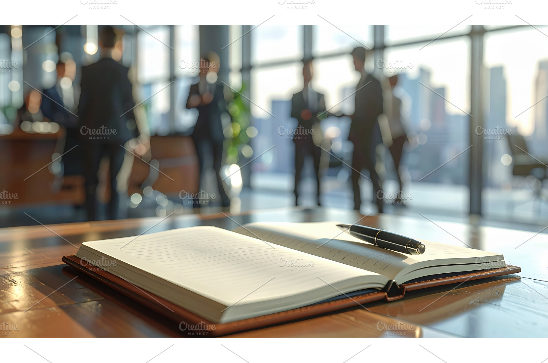 Open notebook with pen on wooden, a Business Photo by Igor Tichonow