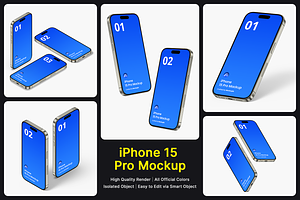 iPhone 15 Pro Mockups Vol 8