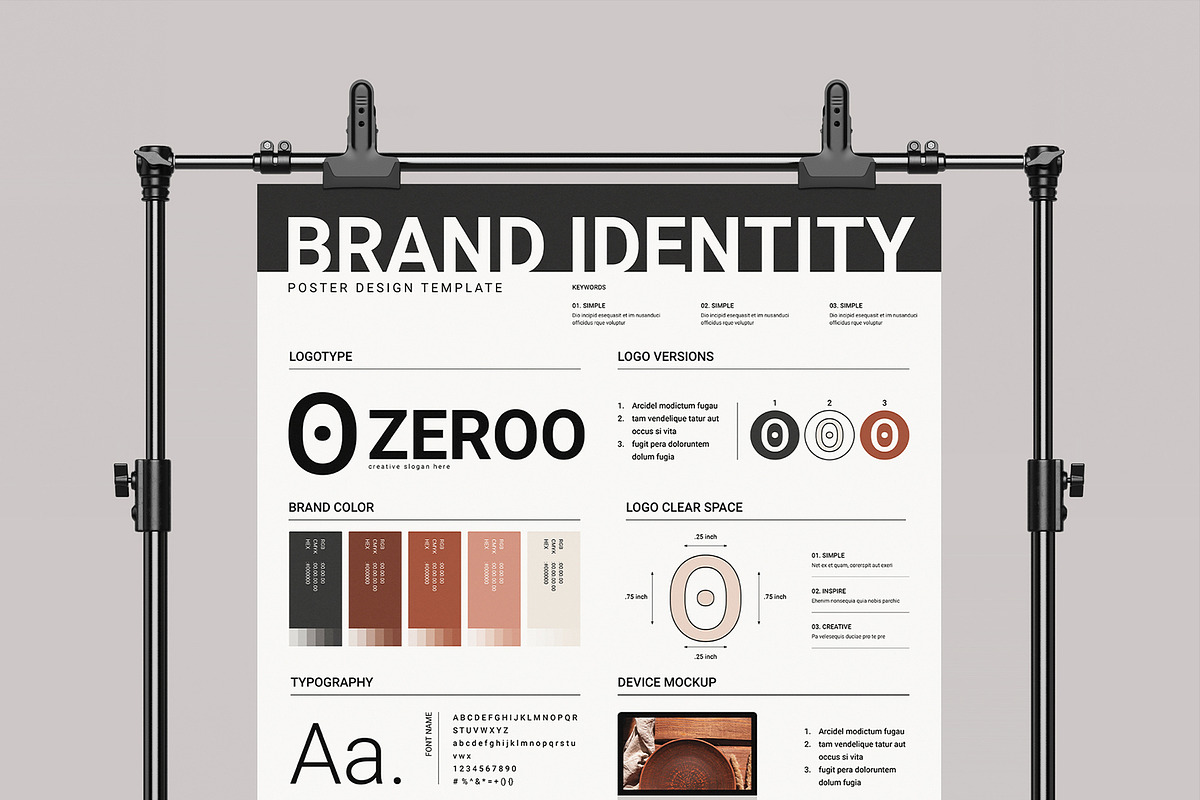 Brand Guideline Poster Layout, a Poster Template by E-Type (Photo 2 of 2)