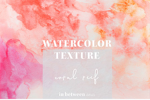 Coral Watercolor Texture Background