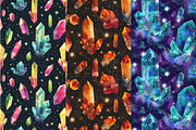 12 Nova's Crystals Seamless Patterns, a Pattern Graphic by Inknfolly (Thumbnail 4 of 7)