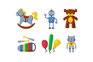 Different Colorful Kids Toy from, an Object Illustration by TopVectors