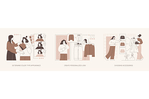 Personal stylist isolated cartoon, a Person Illustration by Visual Generation