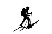 50 Hiking Silhouette Bundle, a Person Illustration by Amazin_art (Thumbnail 10 of 14)