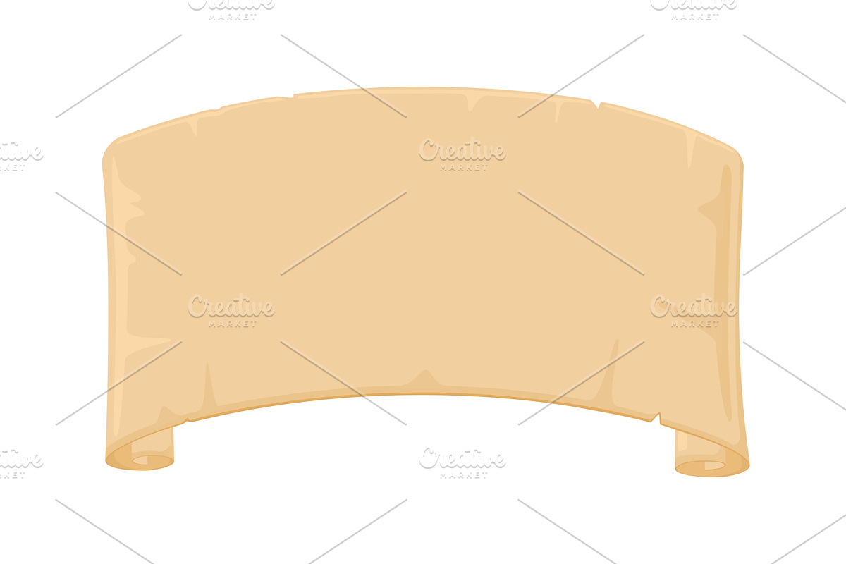 A beige scroll banner with curved, a Texture Illustration by Woters little shop