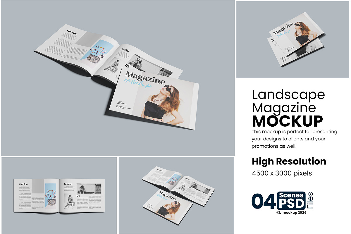 Landscape Brochure / book Mockup, a Books & Magazine Mockup by bimockup (Photo 1 of 5)