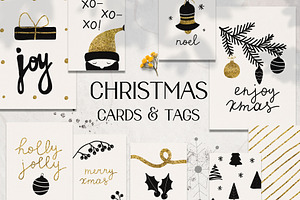 Christmas Holiday Cards & Tags Set