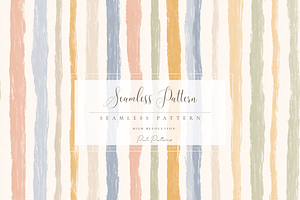 Kids Vintage Stripes Seamless Patter, a Pattern Graphic by Pati Charm Studio