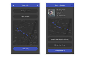 Taxi & Cab Booking UI Kit Figma