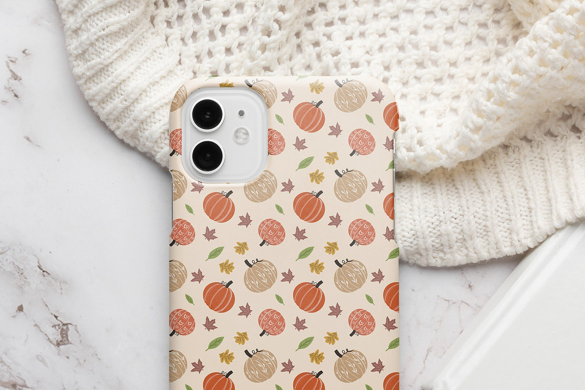Boho Pumpkin Seamless Pattern, a Pattern Graphic by tchastudio (Photo 4 of 11)