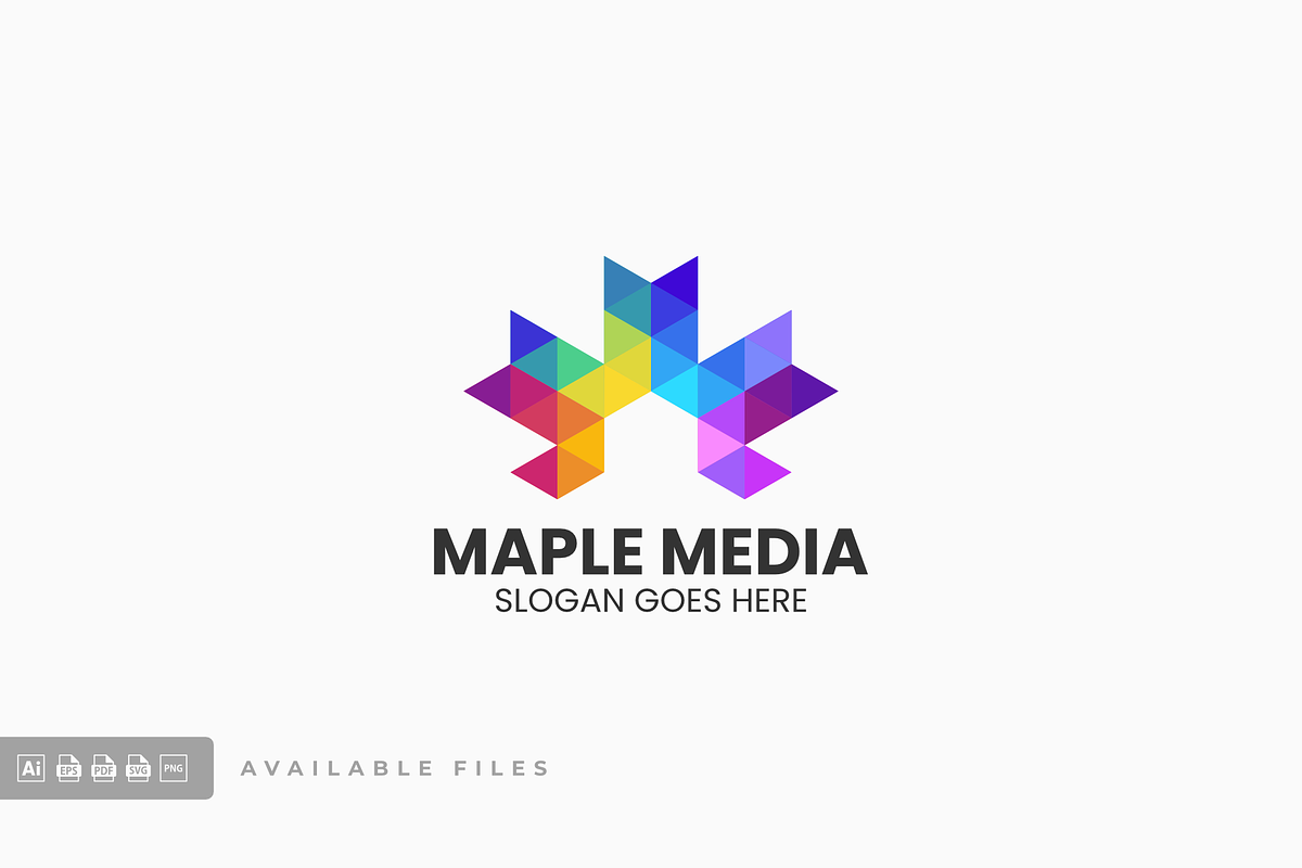 Maple Media Gradient Colorful Logo, a Branding & Logo Template by ivan_artnivora