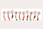 Hands with score cards set, a Person Illustration by Good Studio (Thumbnail 2 of 5)