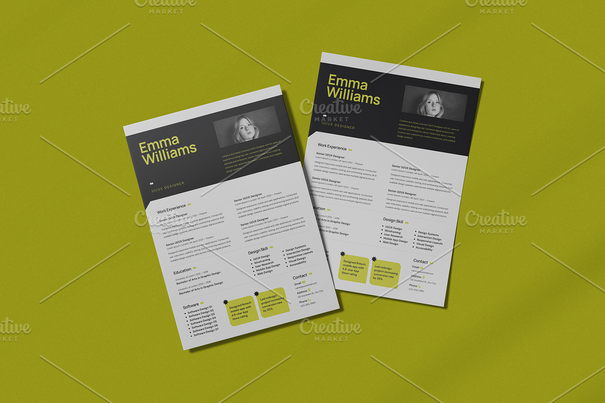 UI UX Designer Resume, a Resume Template by Izdihaar_Studio (Photo 3 of 3)