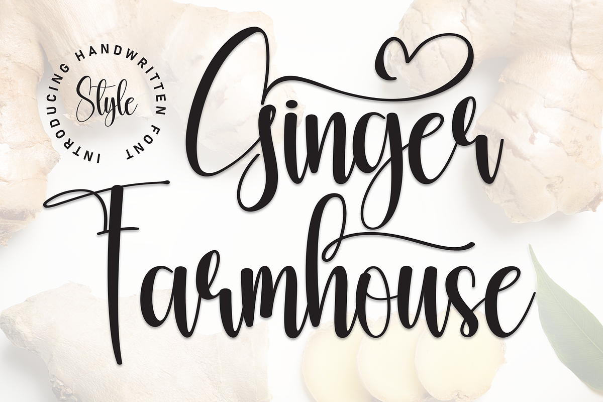 Ginger Farmhouse | Script Font, a Handwritten Font by Scratchones (Photo 1 of 9)