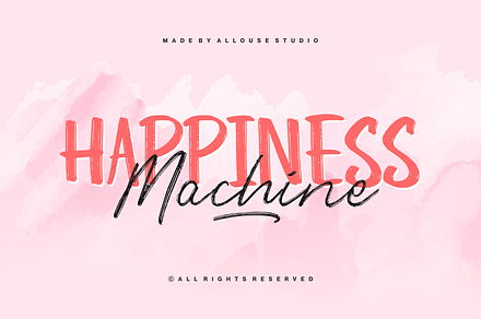 Happiness Machine - Font Duo, a Script Font by Allouse Studio