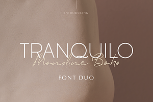 Tranquilo Boho Font Duo