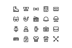 Hipster Line Icons