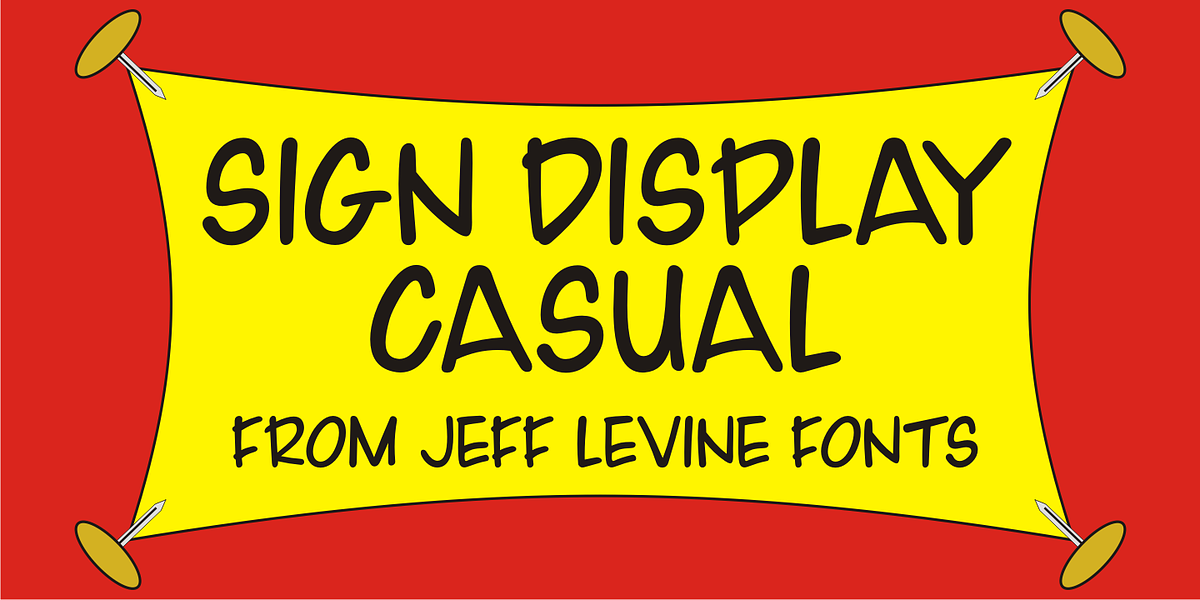 Sign Display Casual JNL, a Handwritten Font by Jeff Levine Fonts