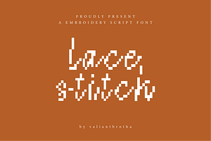 Lacestitch | A Embroidery Font