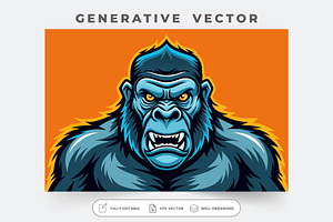 Striking gorilla artwork showcases f, a Graphic by Iftikhar Alam