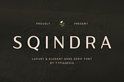 Sqindra - Luxury & Elegant Sans, a Sans Serif Font by Typia Nesia (Thumbnail 1 of 15)
